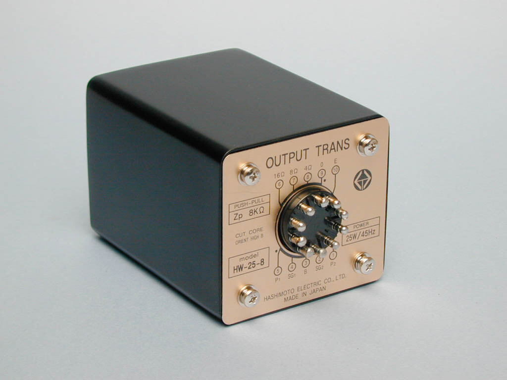 Hashimoto HW-25-8 (Sansui) Output Trans. 25W Push-Pull 8KΩ for 6V6, 6BQ5,71 etc.