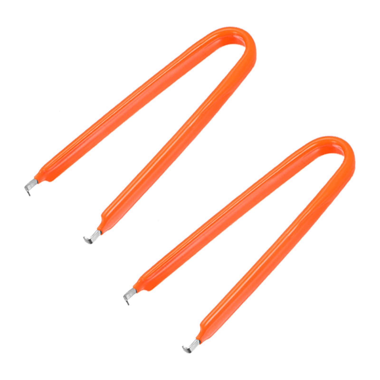 IC Puller Chip Extractor Stainless Steel with Insulated Vinyl Grip Orange 2 Pcs