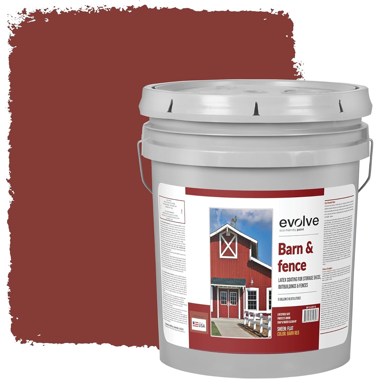Evolve Barn & Fence Latex Coating Red 5gal