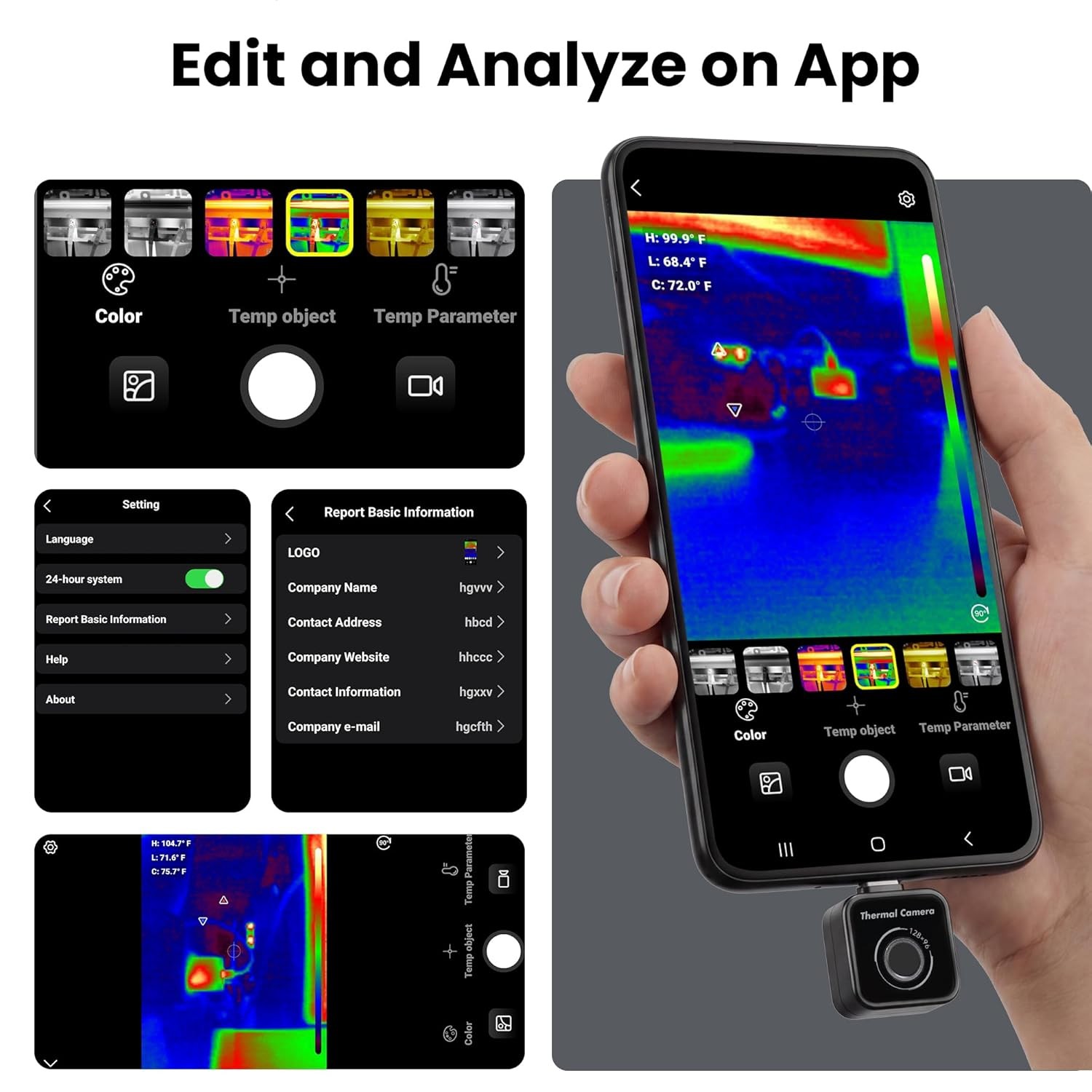 Thermal Imaging Camera 128x96 IR Resolution Infrared Camera for Android