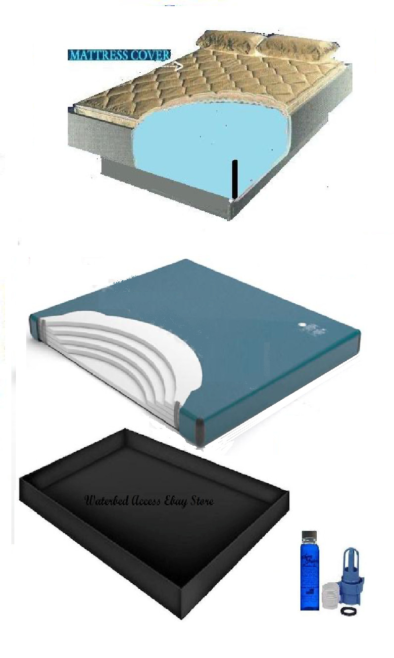 Super Single 90% waveless waterbed mattress with Zipper Cover Liner and Fill Kit