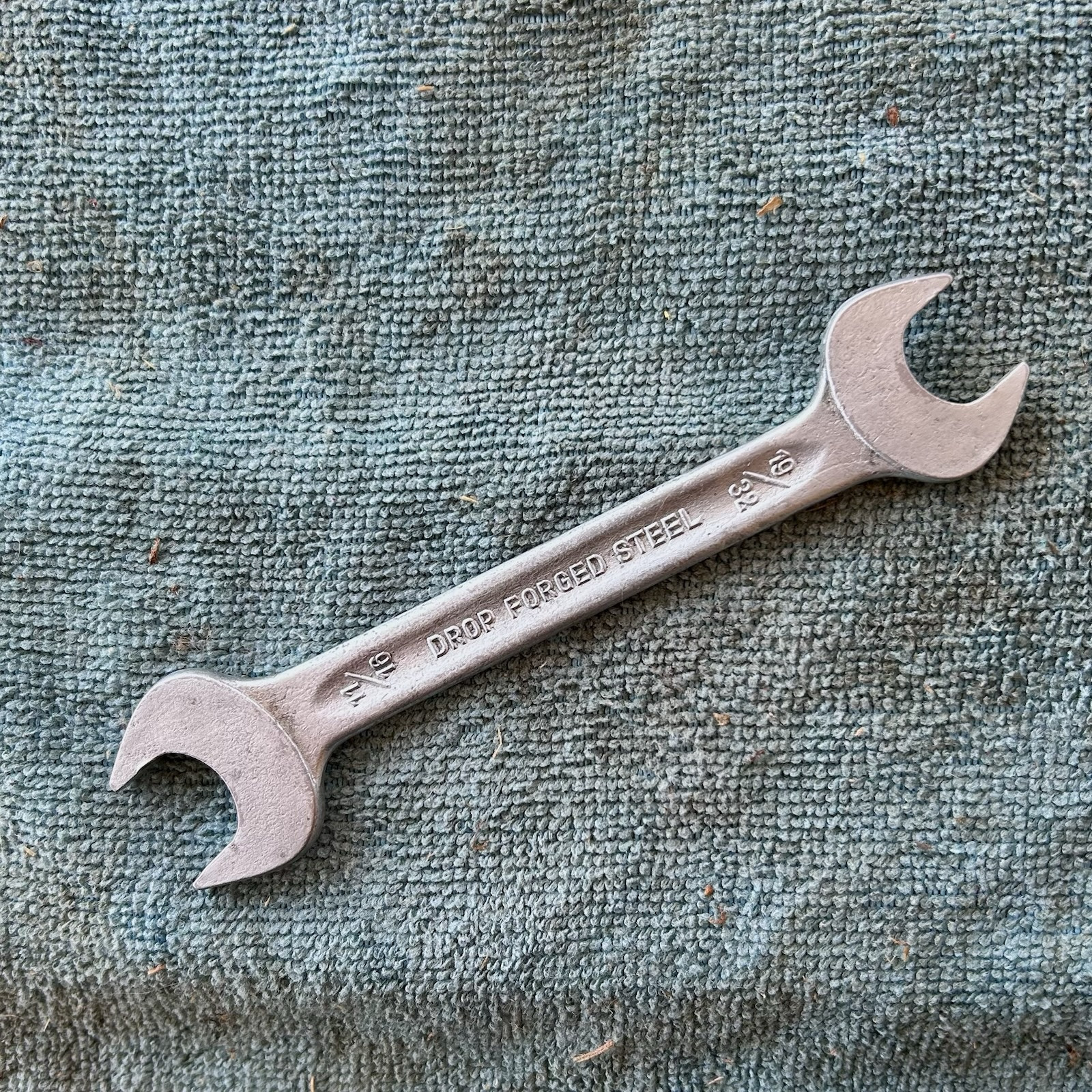 W. Germany Drop Forged Steel Open End Wrench 11/16" X  19/32" 📦 FREE SHIPPING