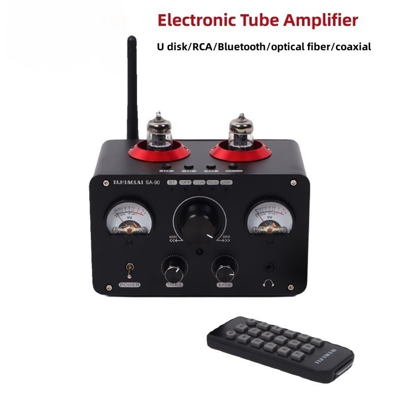 Tube Amplifier USB Flash Drive HiFi Bluetooth Audio Power Amp PJ.MIAOLAI SA-90