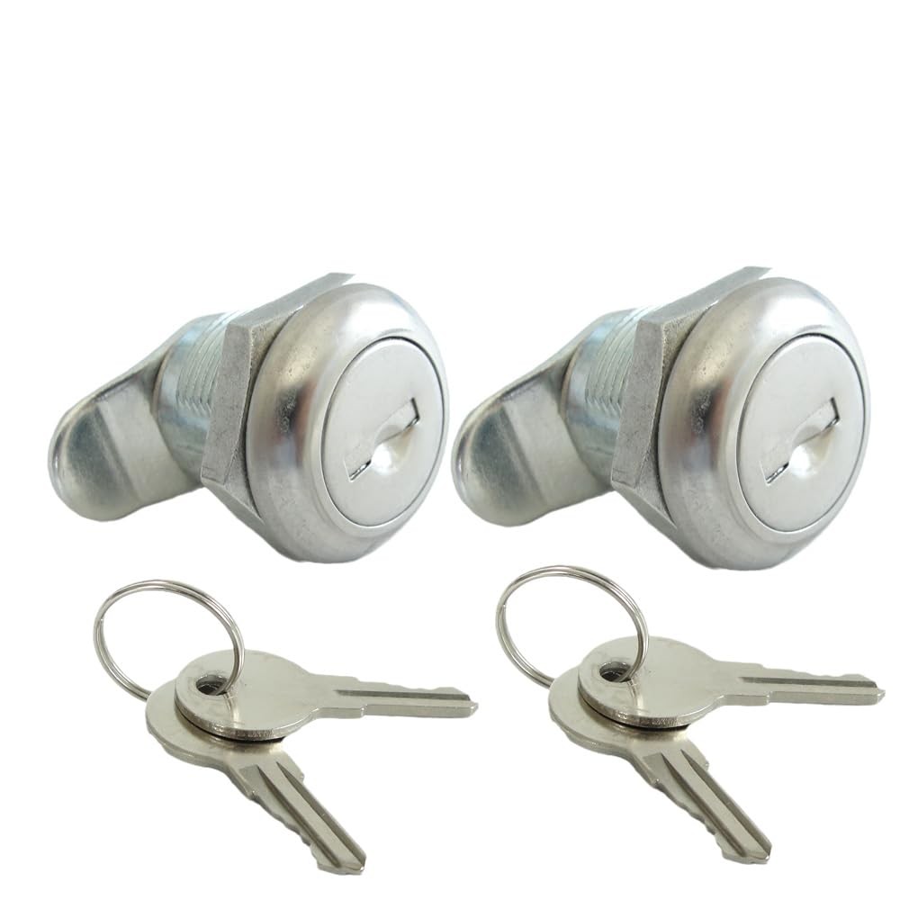 2 Pack Truck Tool Box Lock with Keys Pickup Toolbox Latch Cylinder, 5/8" Cyli...