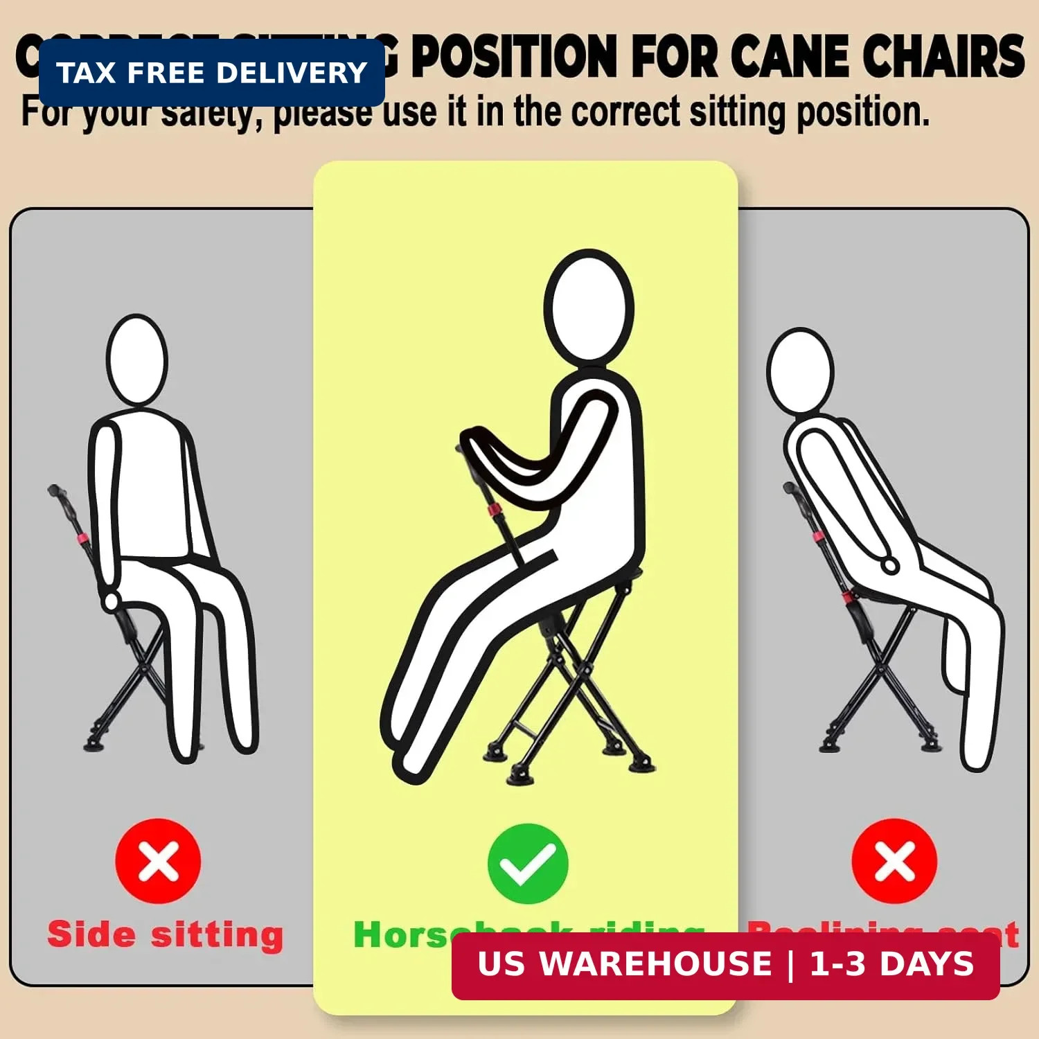 HZZEDNG-Hold 400 lbs Folding Canes with Seat, Allows Durability While Walking an