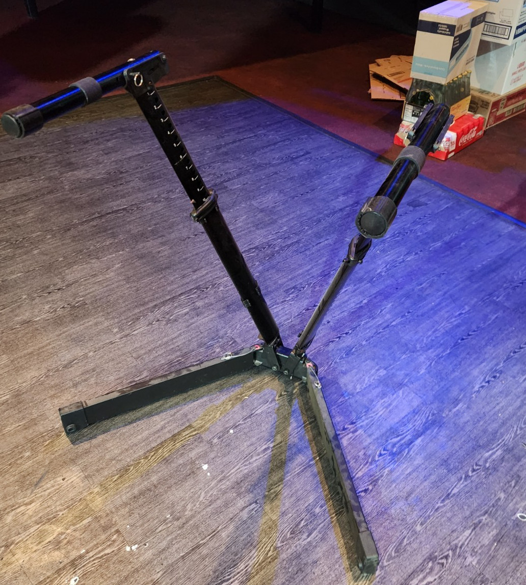 Ultimate Support 2-Tier Height-Adjustable Foldable Keyboard Stand Black