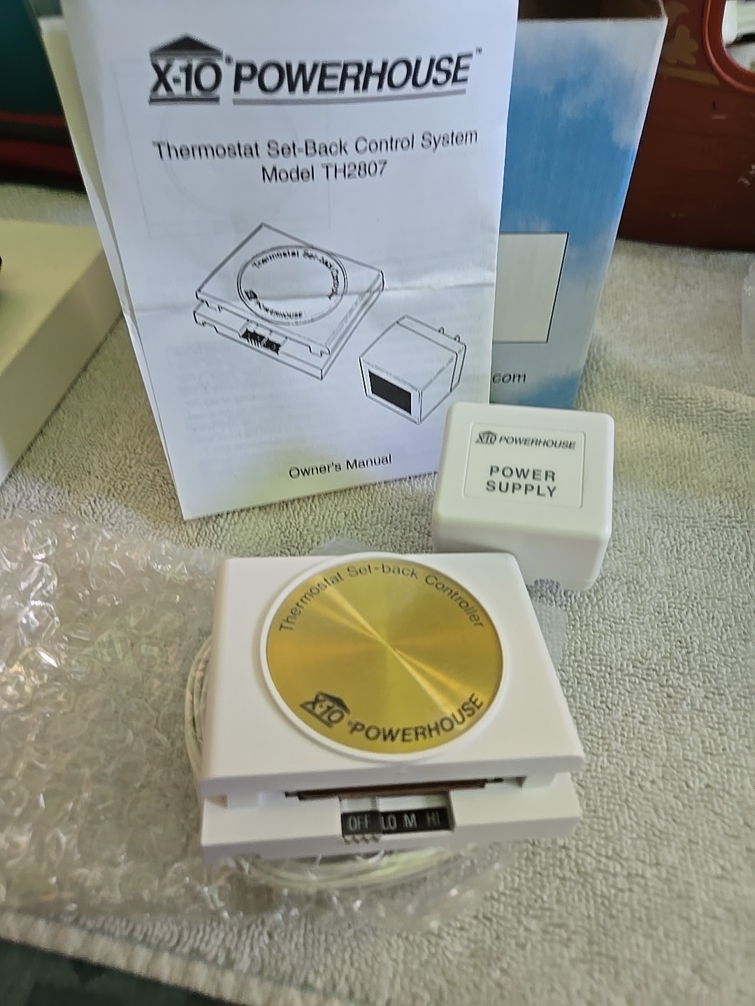 New  X10 TH2807 (often sold as the X10 Powerhouse Thermostat Set-back Controller