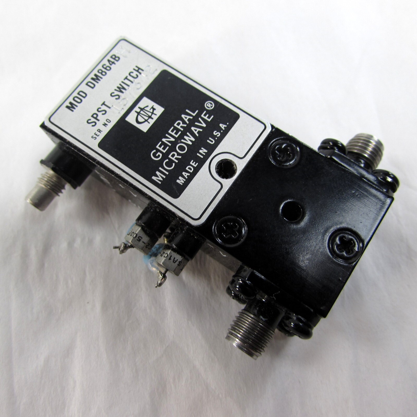 General Microwave DM864BH-20 RF Transmission Line Switch SMA SMB SPST - USED