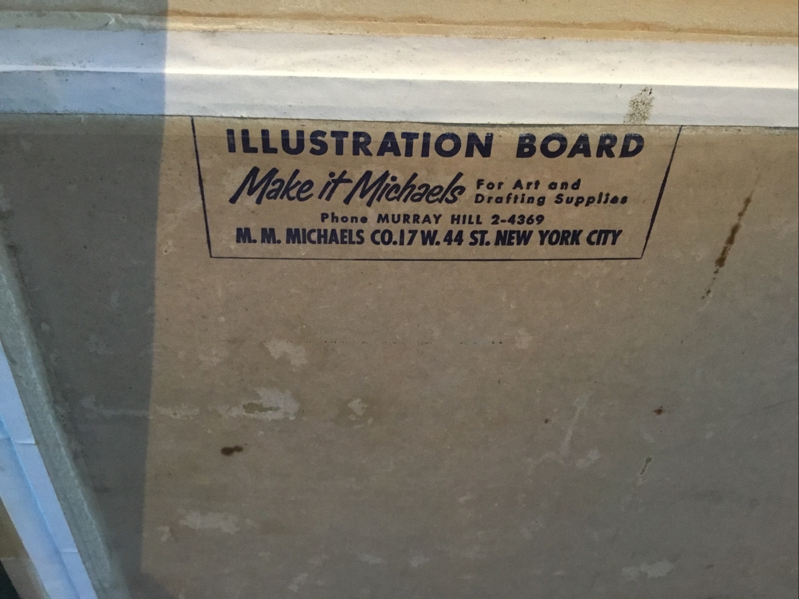 ORIGINAL VINTAGE LUNAR MAP MOUNTED ON BOARD