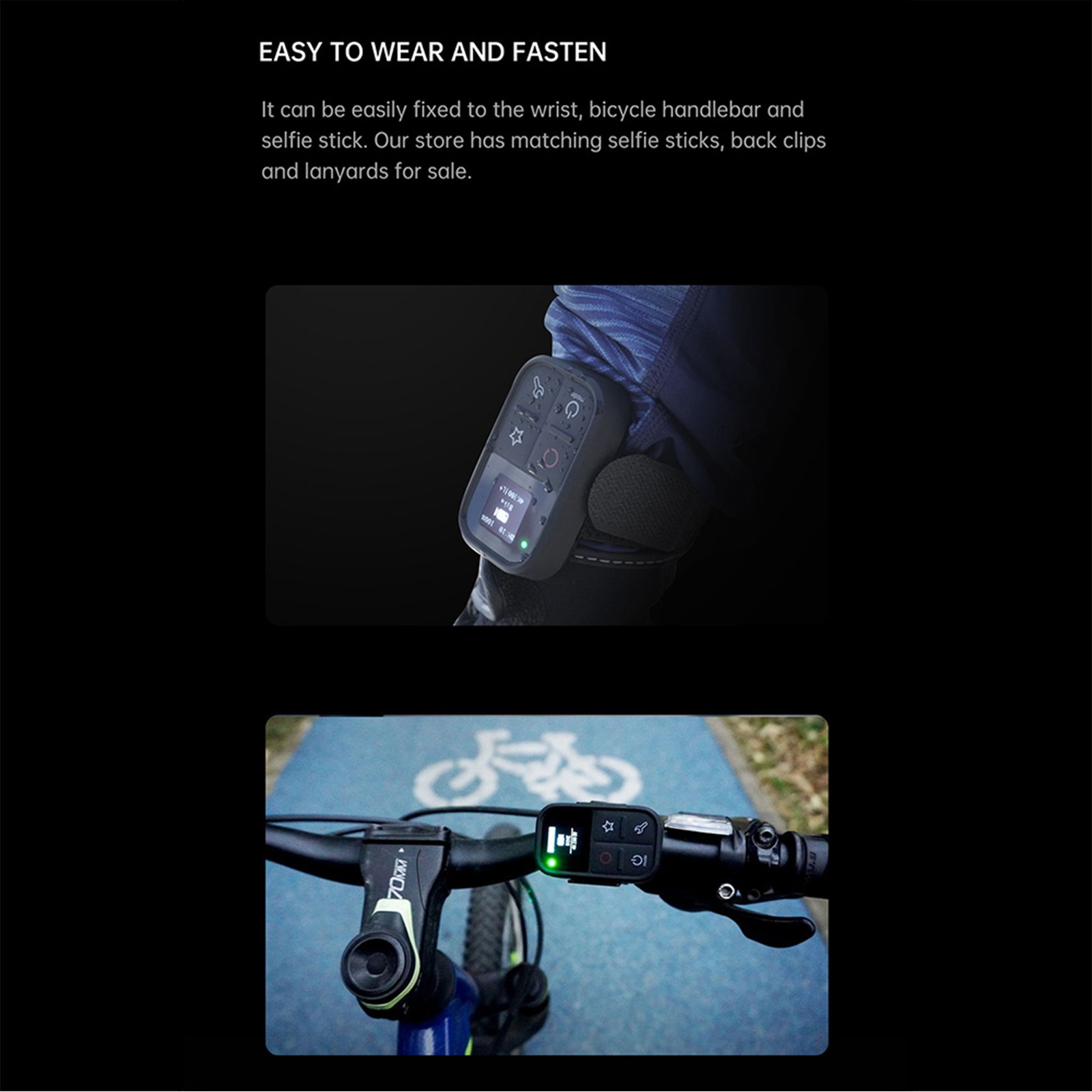 Action Camera Remote Control OLED Display 80M Control Distance Wireless Camera
