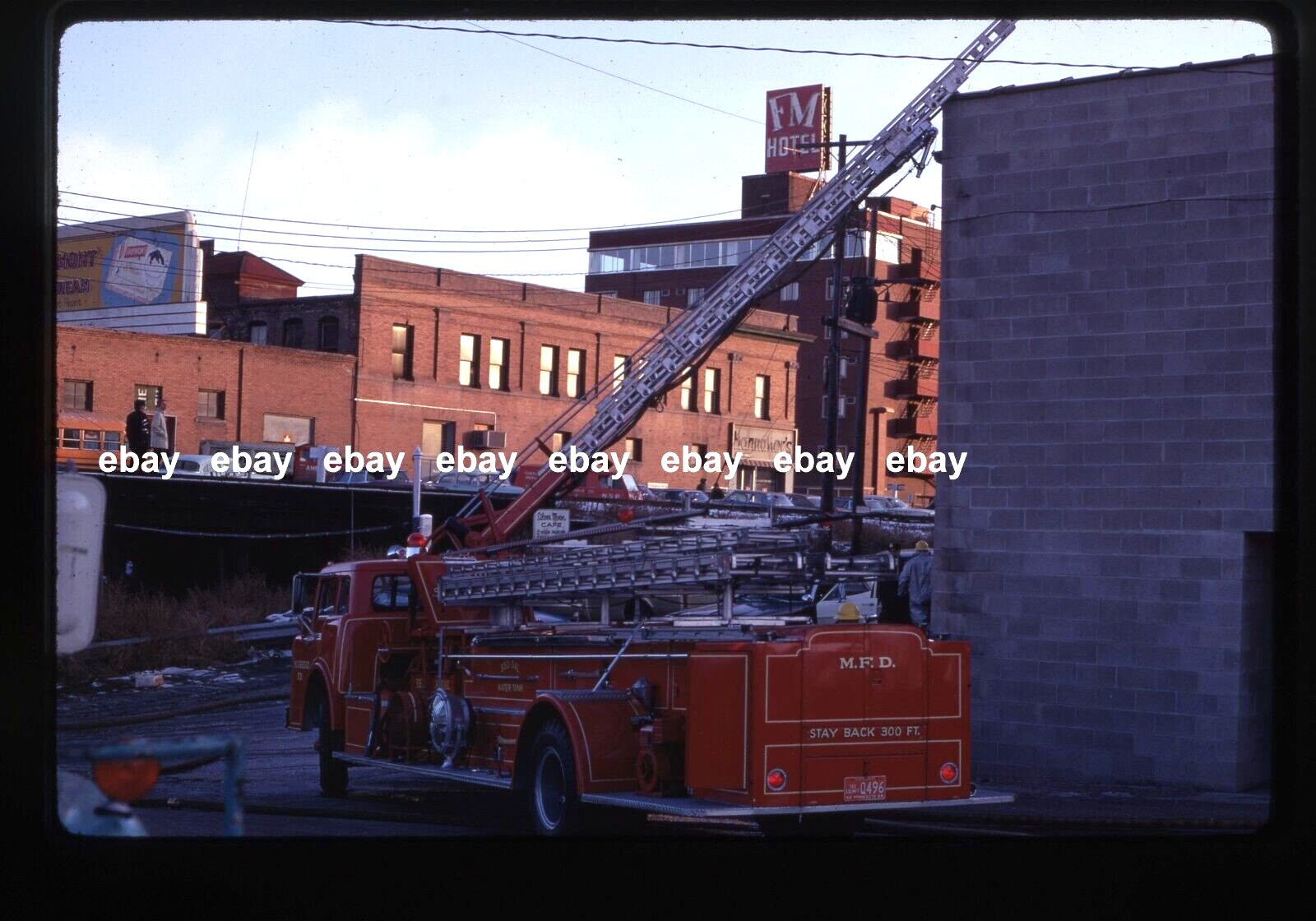 Moorhead MN Ford C Pirsch Aerial Fire Apparatus Slide