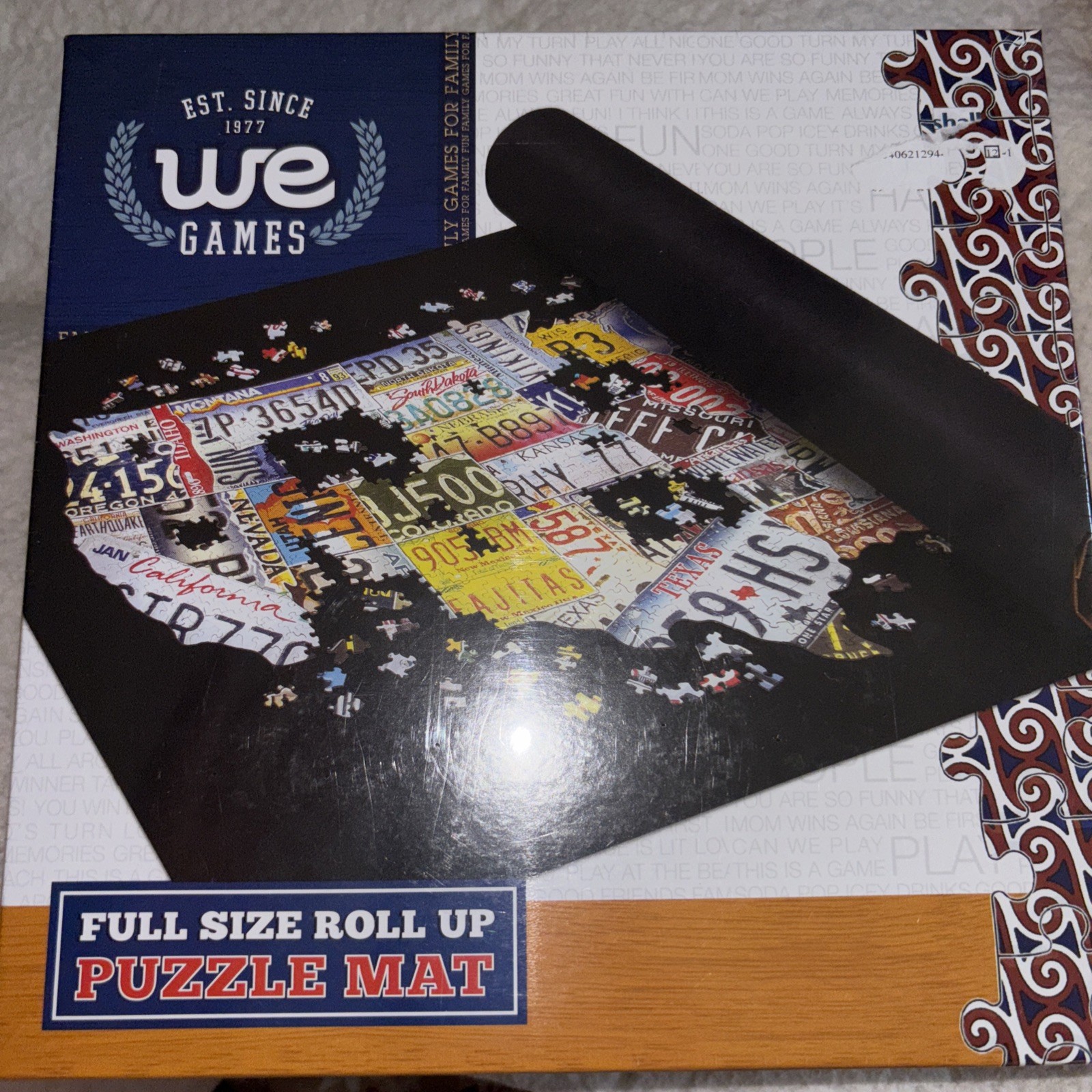 PUZZLE MAT Full Size Roll Up Jigsaw Portable Work Surface 36" x 30" WE Games NEW
