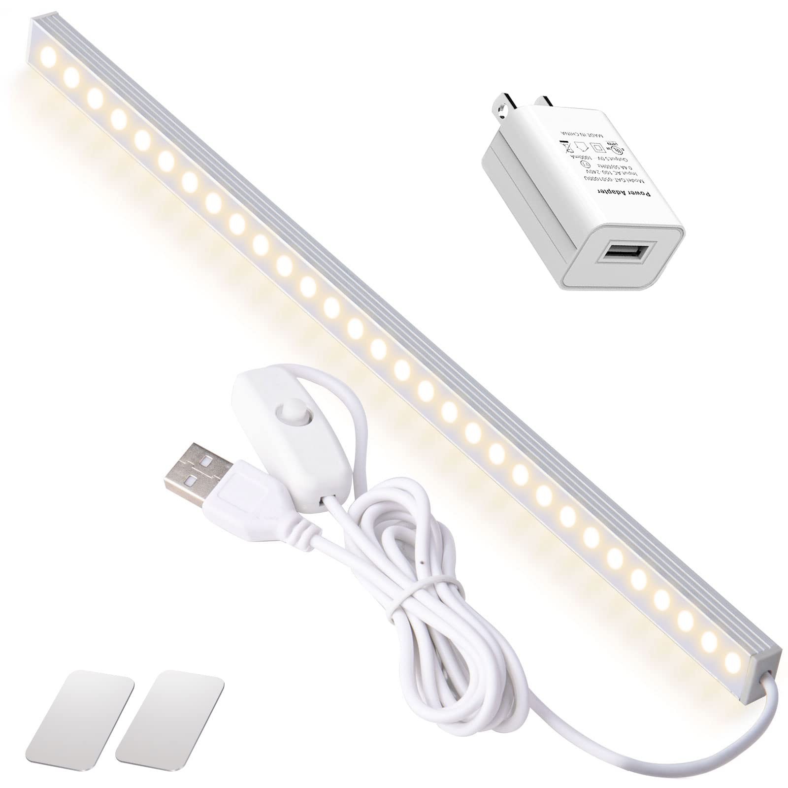 DWEPTU 12 Inch Under Cabinet Light, Closet 12" Strip 1 Pack AC Pluug