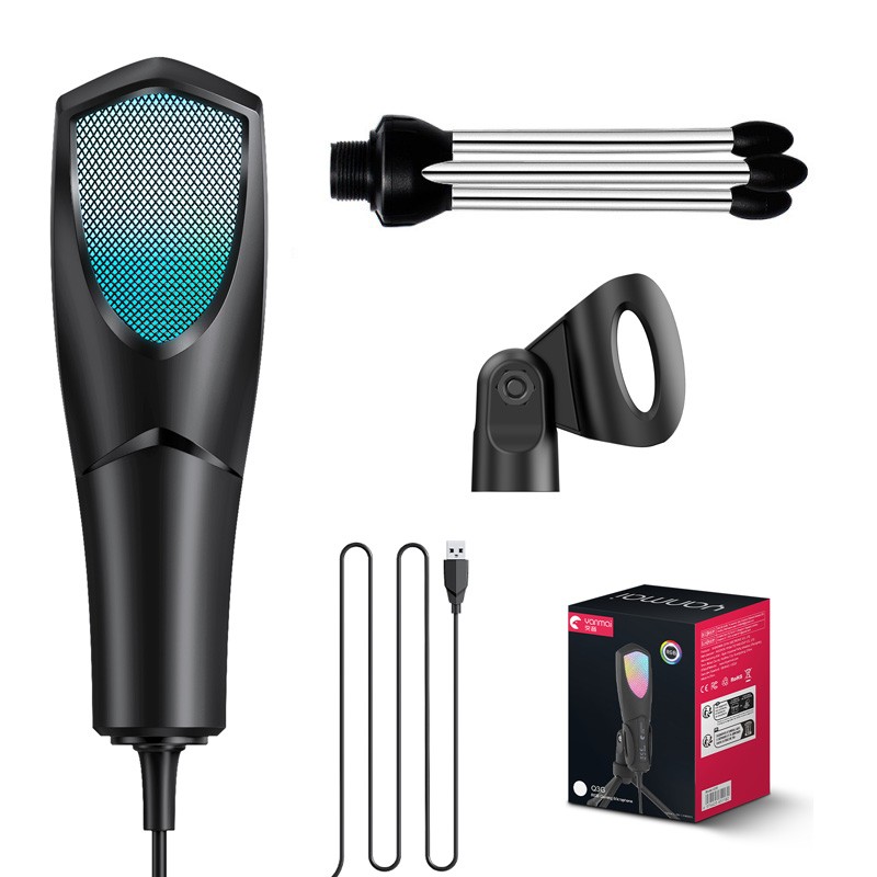 Universal USB Condenser Handheld Desktop Microphone Tripod Mic for Karaoke PC/PS