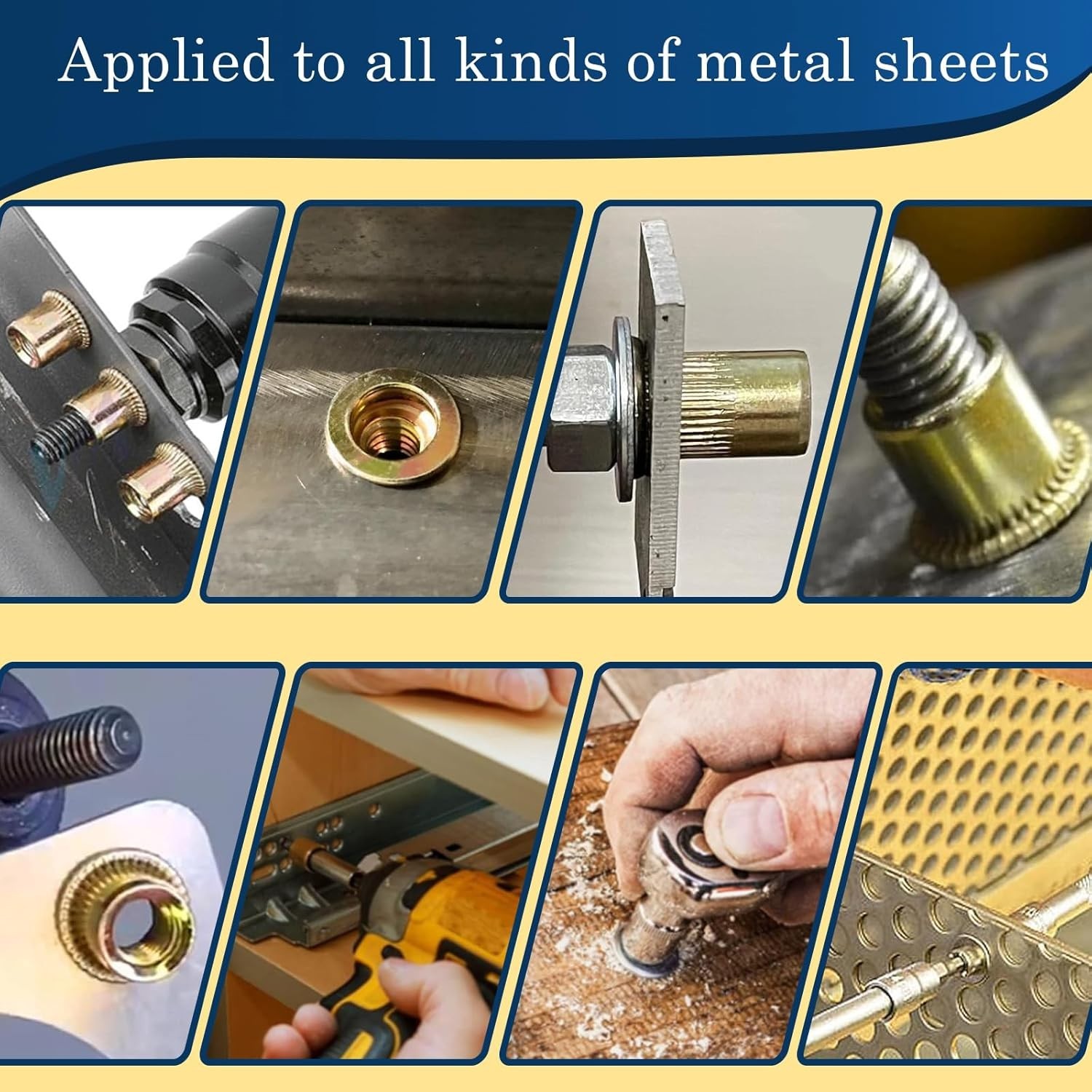 Professional Quality 1/2''-13 UNC Rivet Nut Kit - 19 pcs Corrosion-Resistant Set