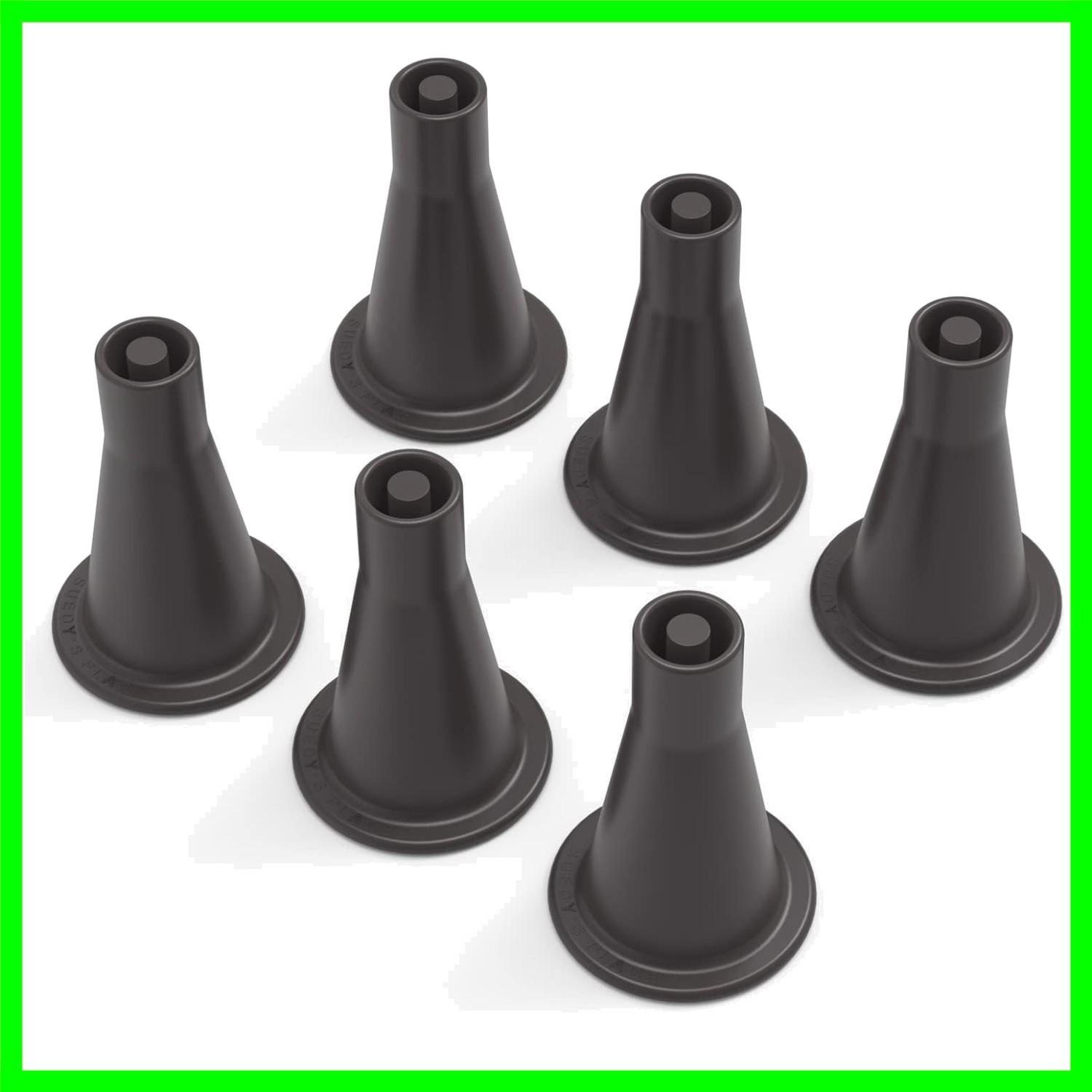 6 Pcs Bed Frame Feet, Tall Sturdy Cone Shaped Legs,Prevent Sliding Plastic Be...