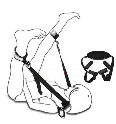 BDSM Restraint Bondage Set Ankle Wrist Handcuffs Over-Door Swing Blindfold new