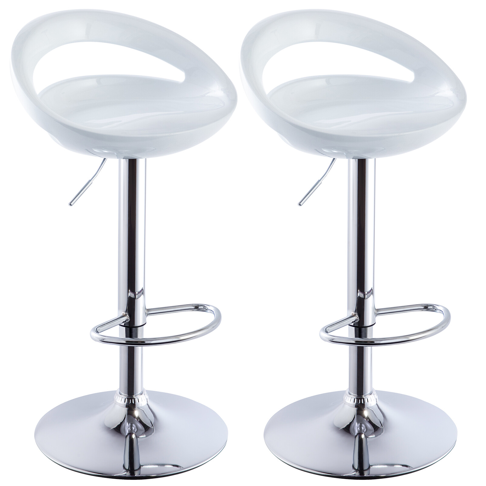 Modern Bar Stools Set of 2 Barstools Adjustable Swivel Bar Chair for Kitchen Bar