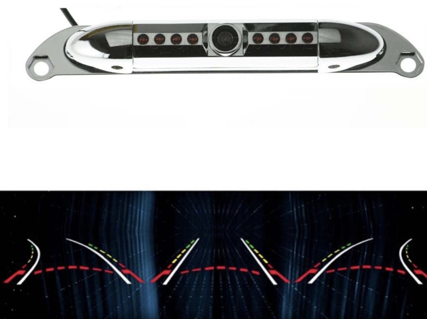 Chrome Active Guide Rear View Camera Parking Assist For JVC KWV340BT A1
