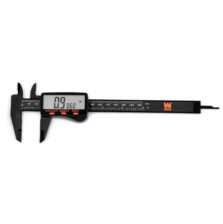 Electronic 6.1-Inch Digital Caliper with LCD Readout and Storage Case