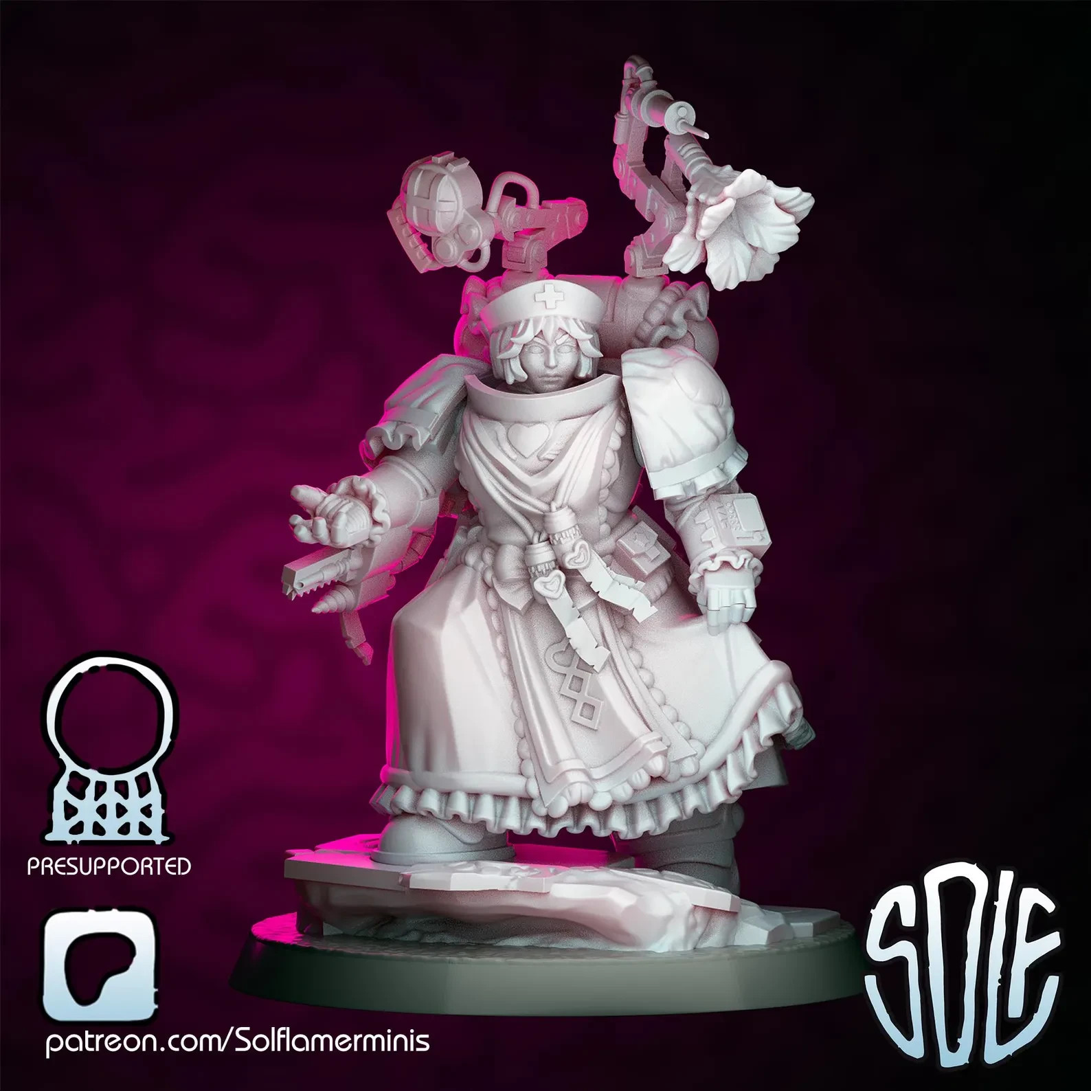 Tabletop Sci Fi Wargaming Marine Proxy - Maid Marines 3D Printed miniature mini