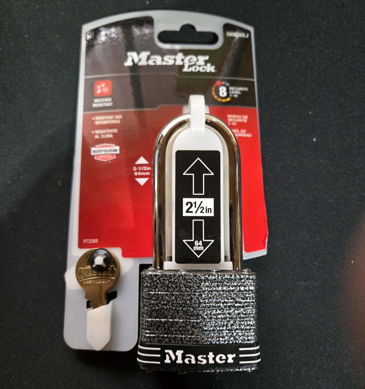 Master Lock 580KADLJ  2-1/2" Weather Resistant Padlock 1 Pack - NEW