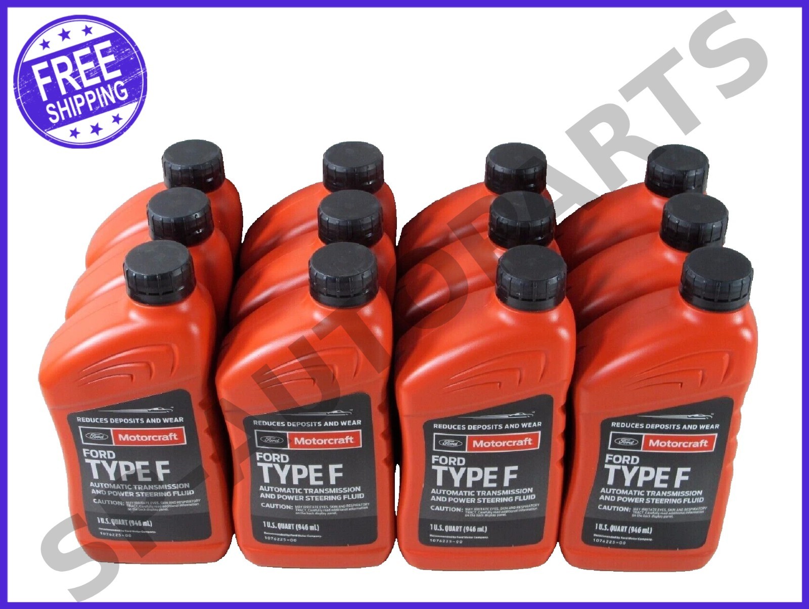 Motorcraft TYPE F Automatic Transmission & PS Fluid XT1Q1F  1 Case (12 Quarts)