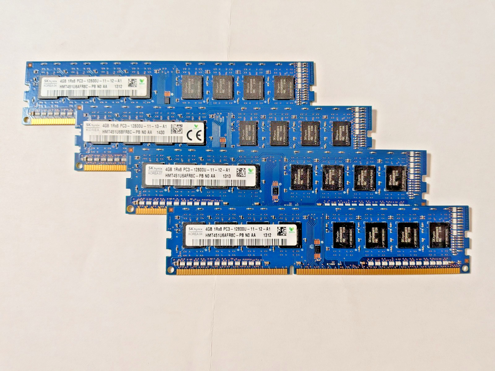 16GB (4x4GB) SK Hynix PC3-12800U DDR3-1600 Desktop RAM HMT451U6BFR8C-PB 1Rx8