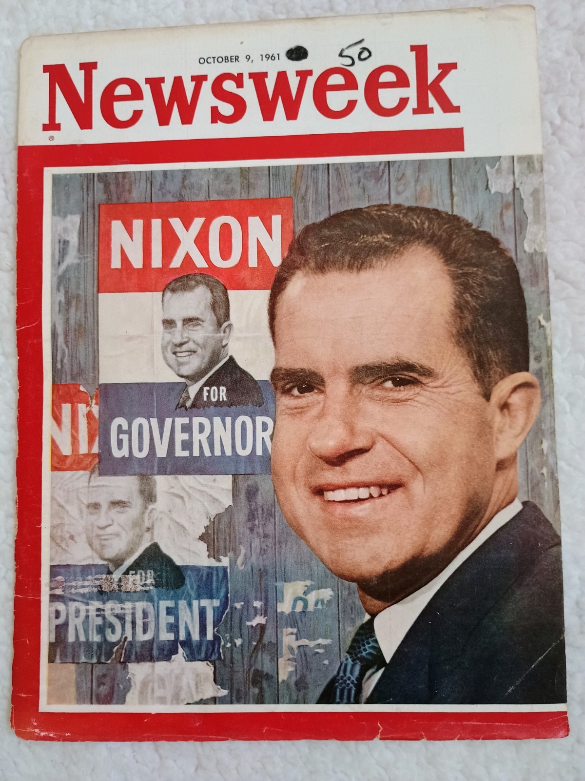 VINTAGE LOT of Nixon Presidential Campaign Items and Magazine (Covers only)