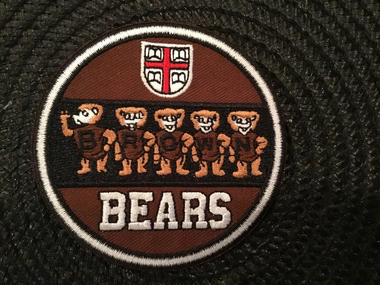 BU BROWN University Bears Vintage Embroidered Iron On Patch  3" x 3"