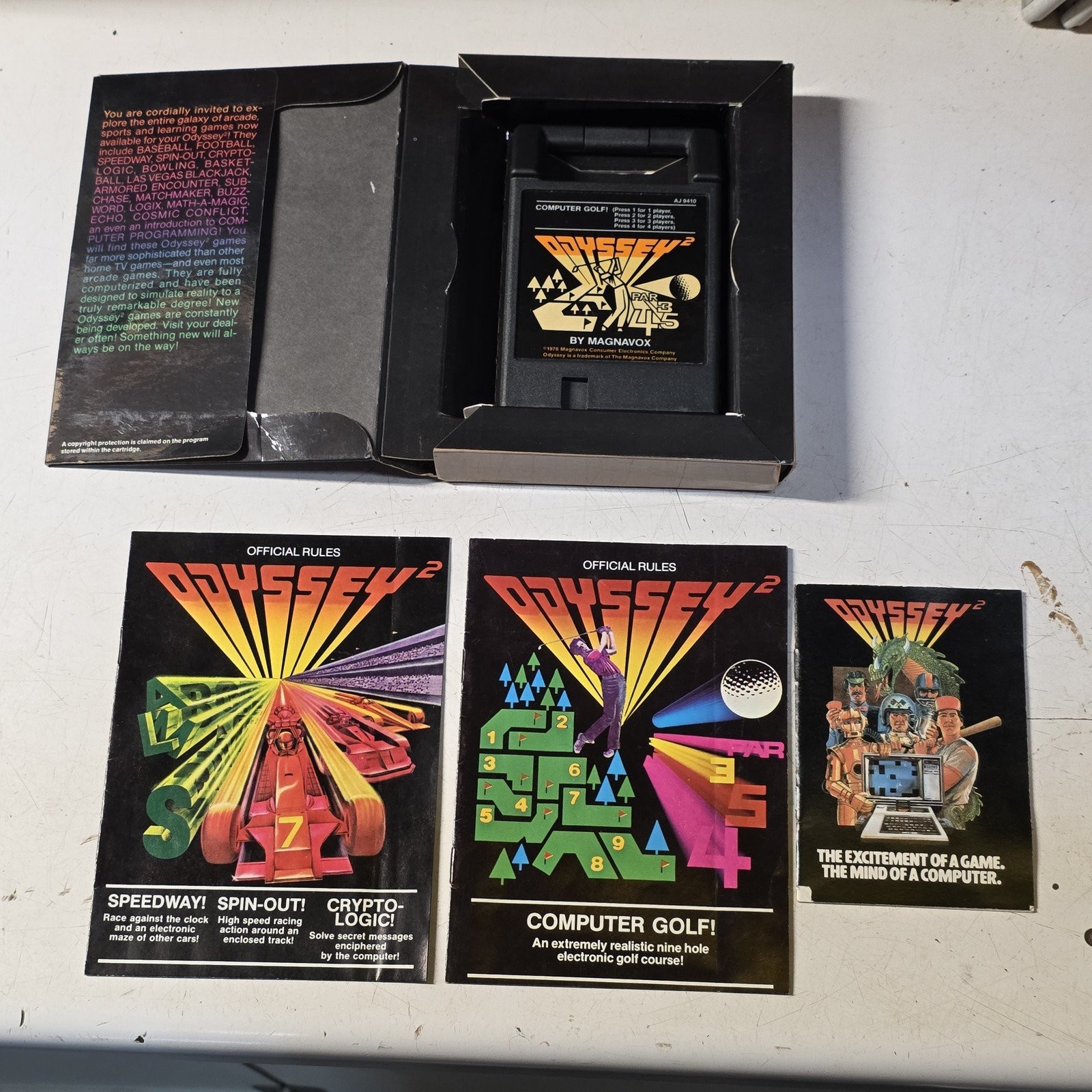 Magnavox Odyssey Computer Golf Game CIB w/ Box Manuals Inserts Vintage