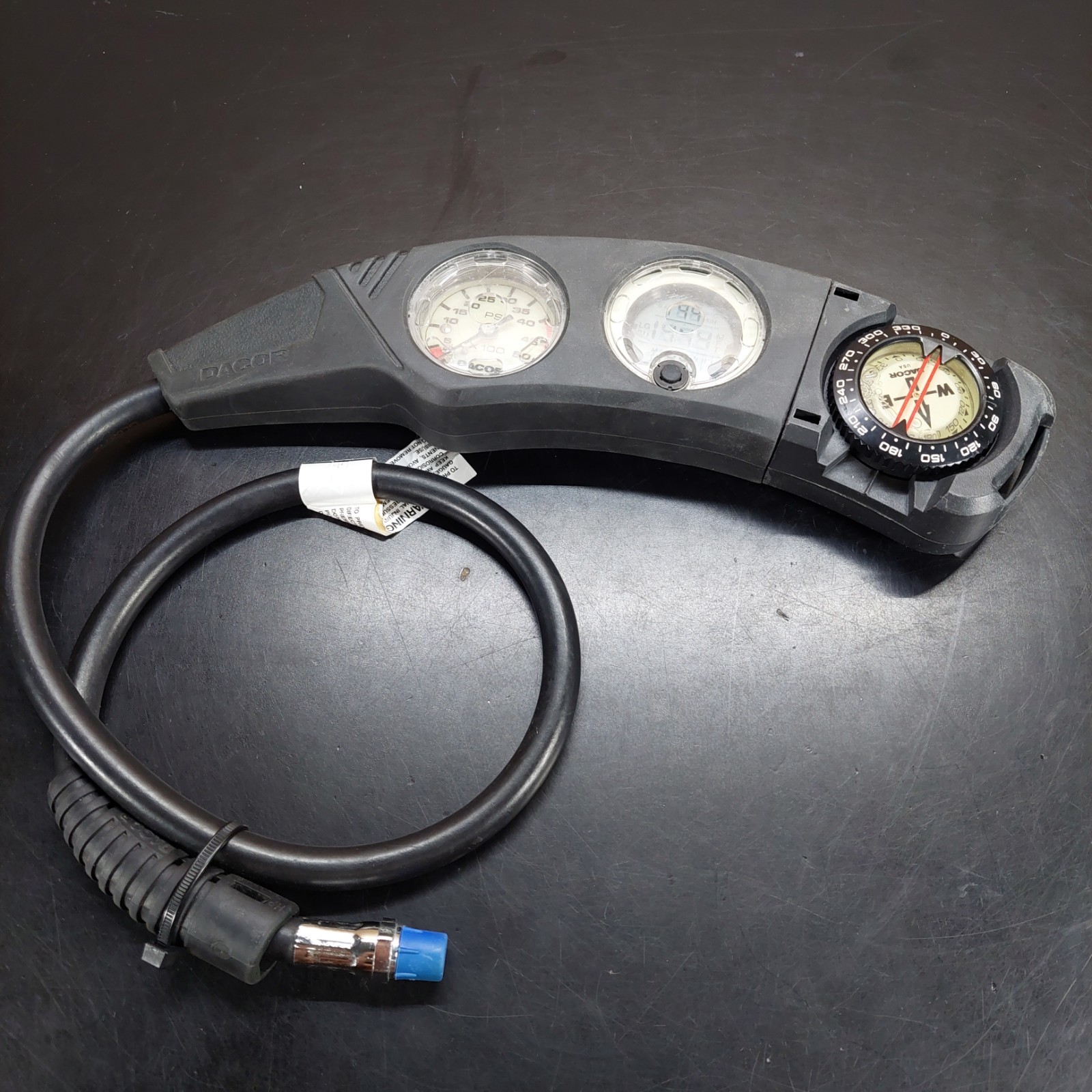 Dacor Console Digital Gauges Scuba Diving Set PSI Compas
