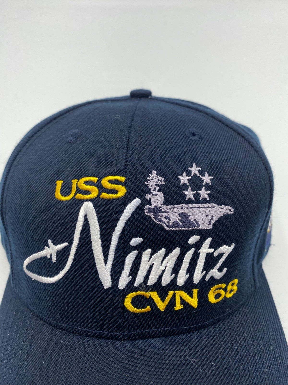 The Corps USS Nimitz CVN 68 Logo Blue Baseball Cap Hat One Size