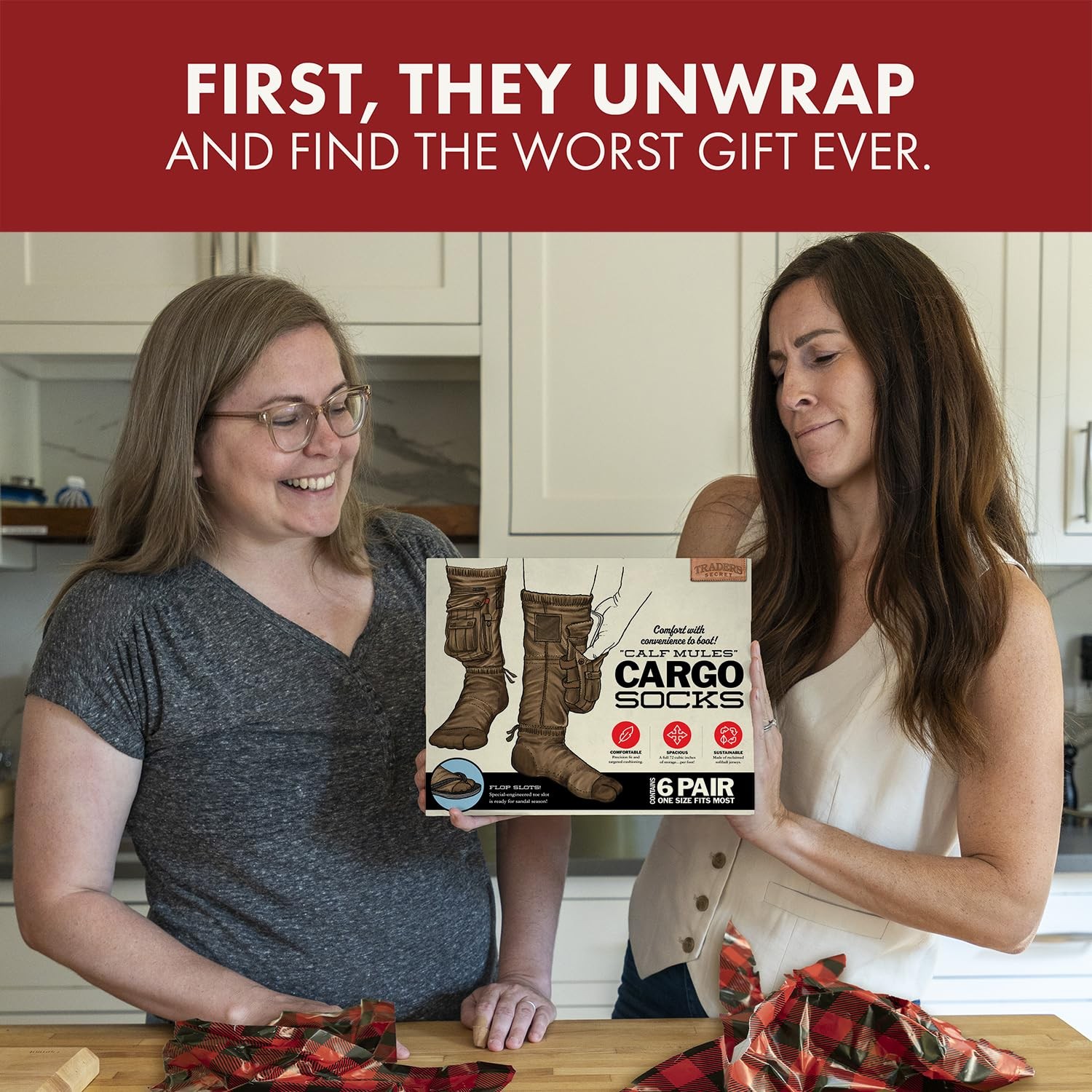 PrankO Cargo Socks Prank Gift Box – Empty Joke Present Box for Adults & Teens...