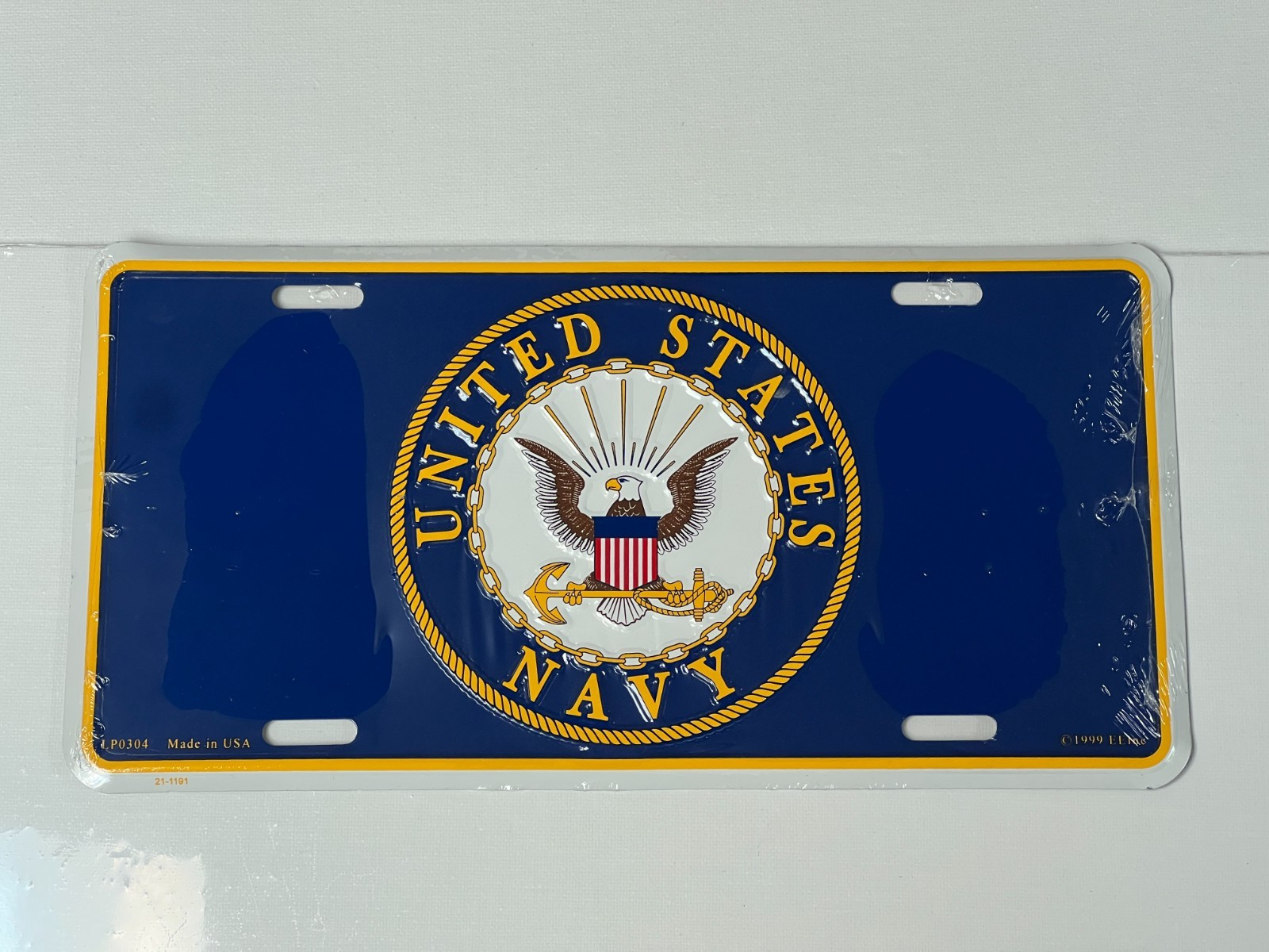 US NAVY LOGO RUST FREE METAL MADE IN USA LICENSED PLATE