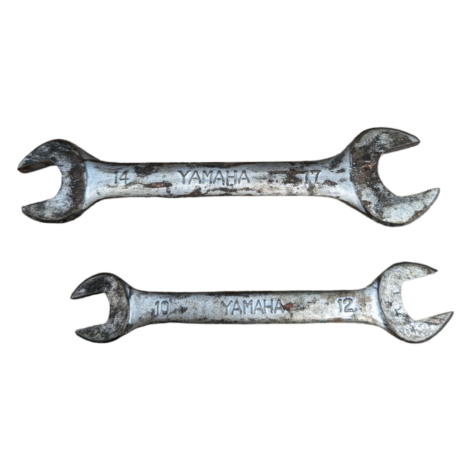 YAMAHA MOTORCYCLE WRENCHES 10 12 14 17 mm OPEN END COMDINATION WRENCH PAIR
