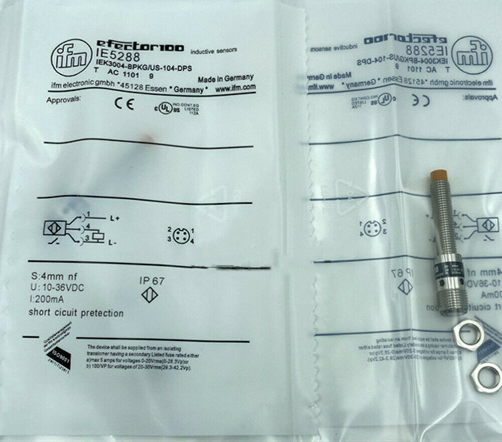 IFM IE5288 IEK3004-BPKG/US-104-DPS Proximity Sensor New
