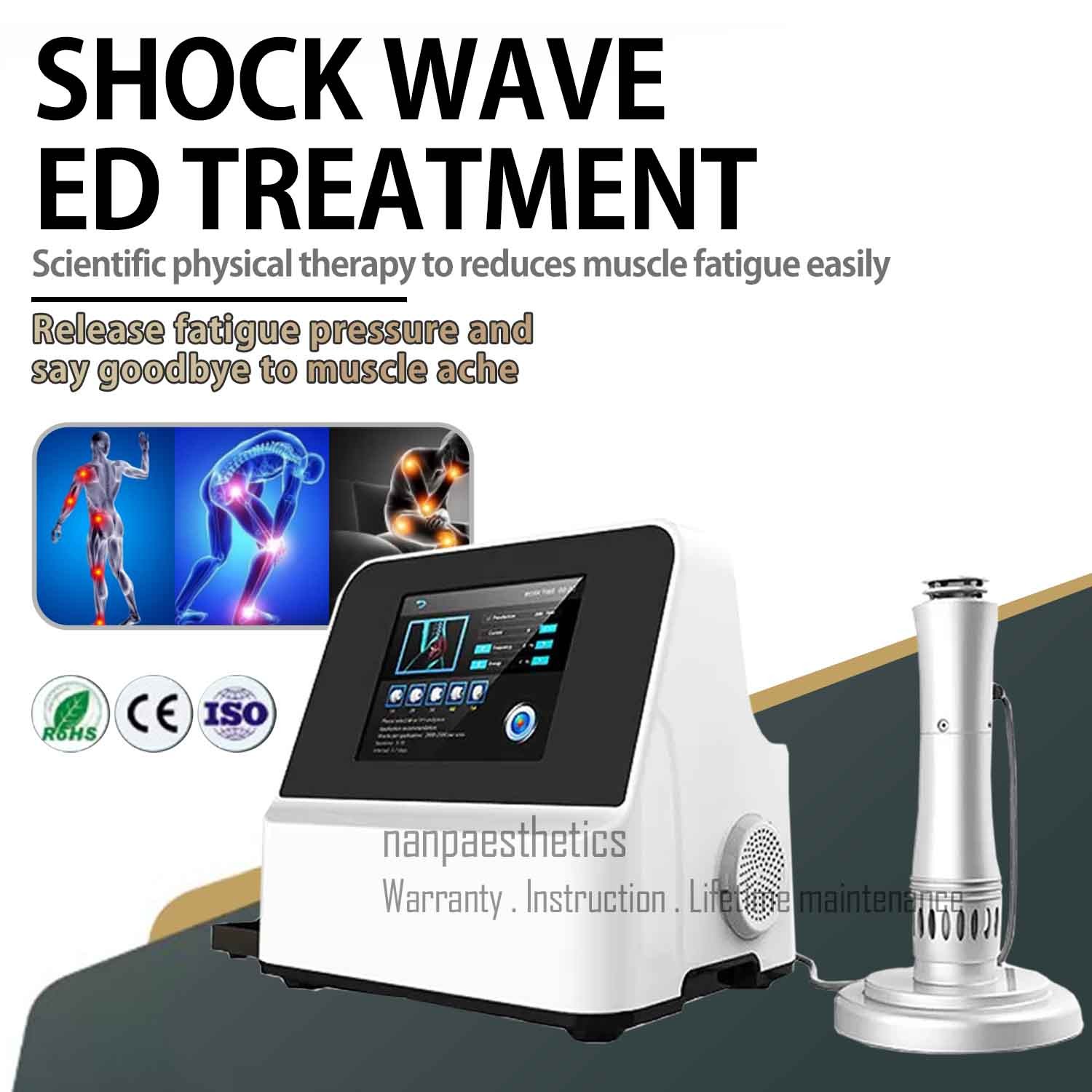 Extracorporeal Shock Wave Therapy Machine ESWT Shockwave Therapy ED Pain Relief
