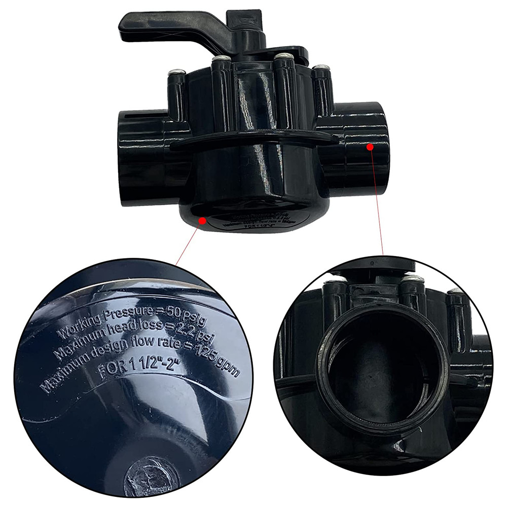 4715 4717 263037 3 Port 1.5 & 2 Inch Positive Seal Valve for Spa Diverter Valve