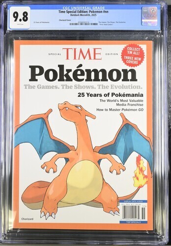 Time Special Pokemon 2025 Charizard Cover CGC 9.8 - First Print
