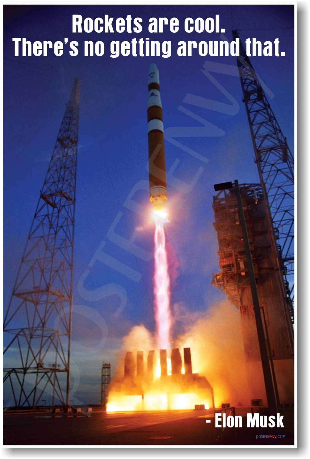 Elon Musk - "Rockets are Cool..." - NEW Technology Motivational Science POSTER
