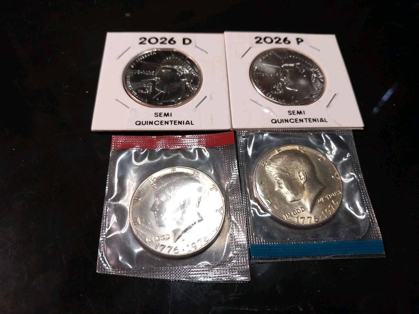 SEMI-QUINCENTENIAL/BICENTENNIAL 2026/1976 HALFS ONLY DUAL DATED COINS -250 YEARS