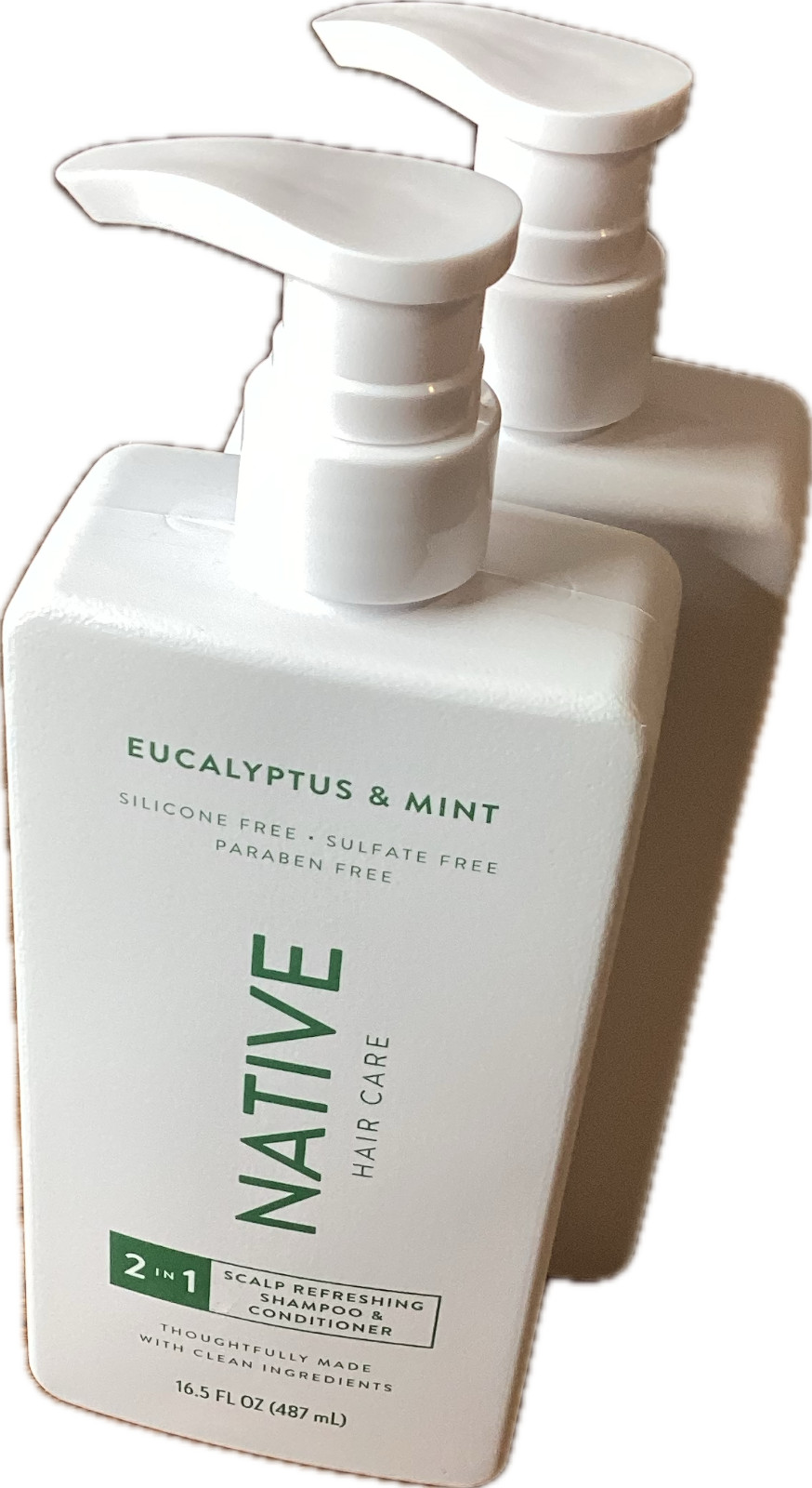 Native Scalp Refreshing 2-in-1 Shampoo/Conditioner Eucalyptus Mint 16.5 fl oz X2