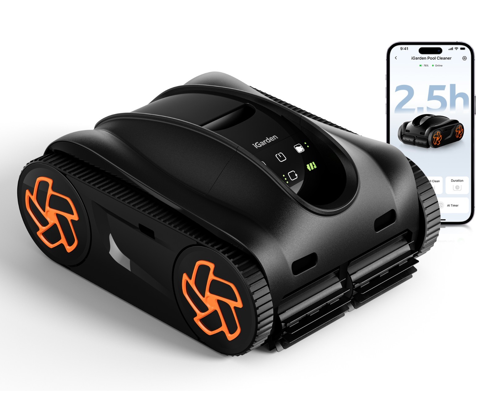 iGarden Pool Cleaner K25 150Min Cordless Robotic Pool Vacuum for Inground Pool