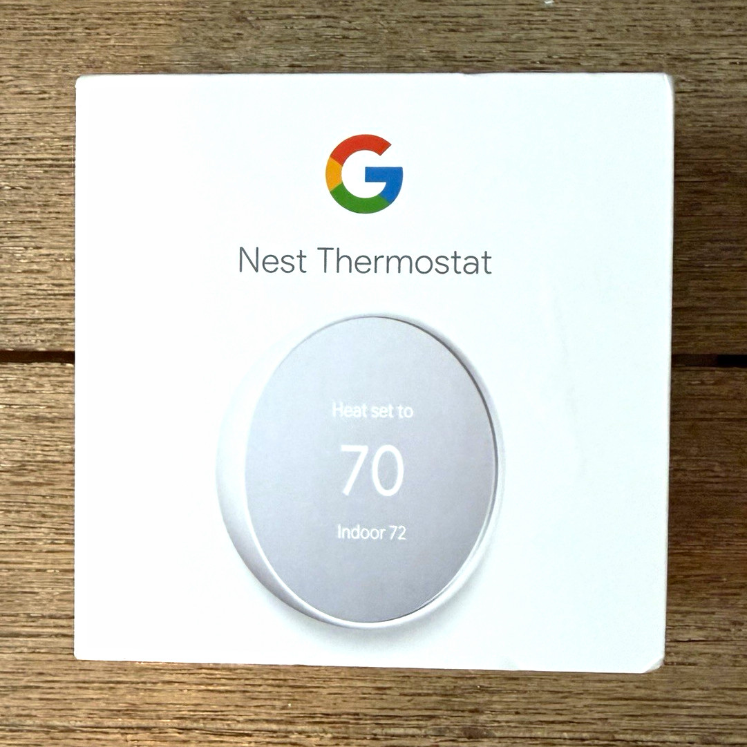 Google Nest Thermostat White GA01334-US Programmable Matter Google Home