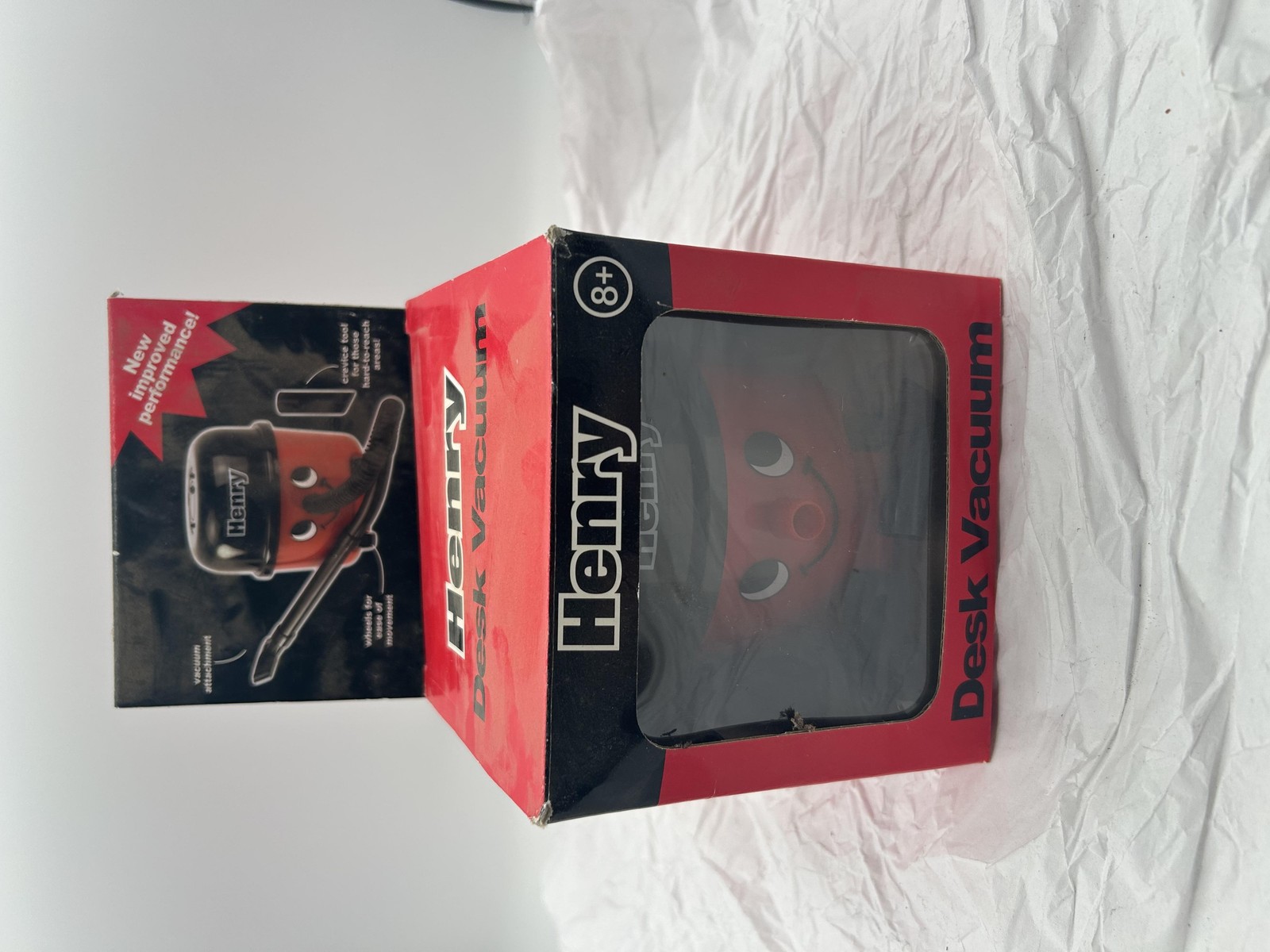 Henry Desk Vacuum Red Desktop Mini Bagless Compact Cleaner Portable Crevice