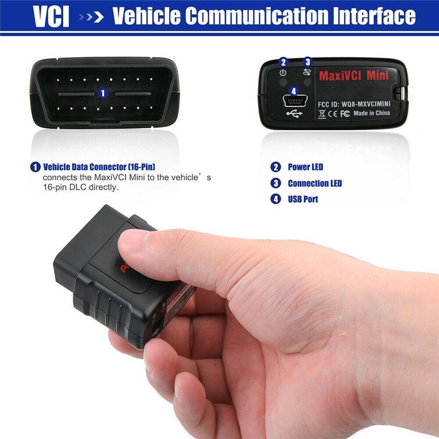 AUTEL MaxiVCI Mini Wireless Bluetooth Connection Interface for MK808BT MP808TS