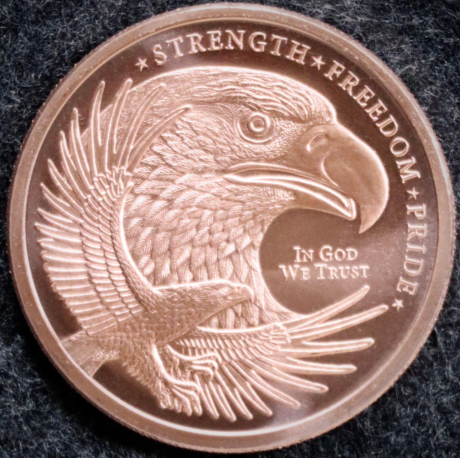 1 oz Eagle .999 Fine Copper Round BU