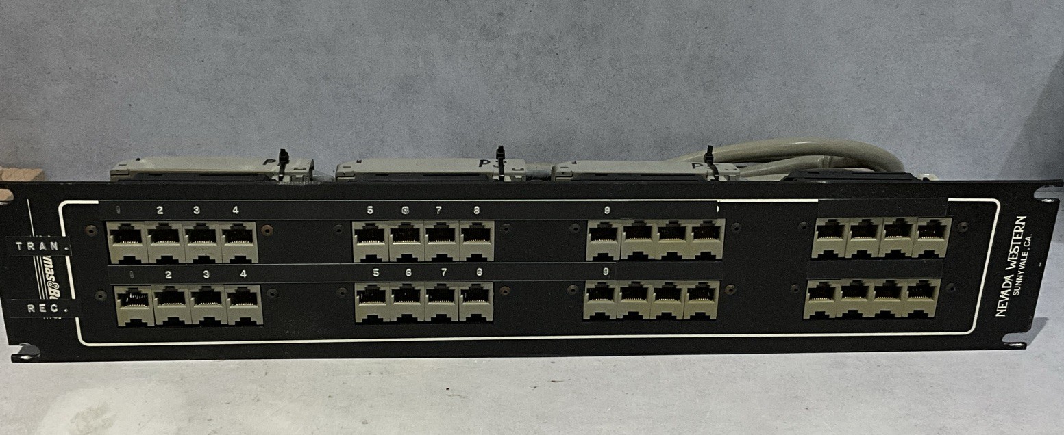 Nevada Western PBX Telecom Patch Panel Untested Rack Mount Vintage 1970s-80s