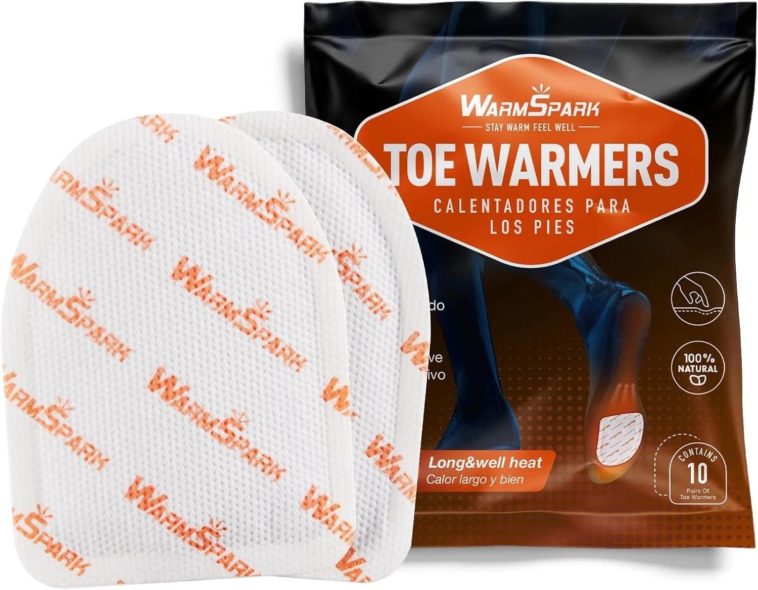 10 Pairs Disposable Toe Warmers, Up to 10 Hours of Heat, Air-activated, Winte...
